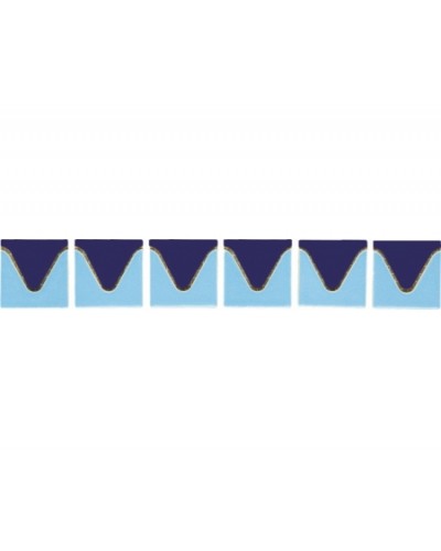 80151 A Бордюры из фарфоровой мозаики (волна) (кобальт-св.голубой) м.п.