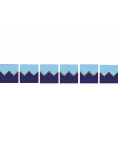 80152 Бордюры из фарфоровой мозаики (зигзаг) (кобальт-св.голубой) м.п.